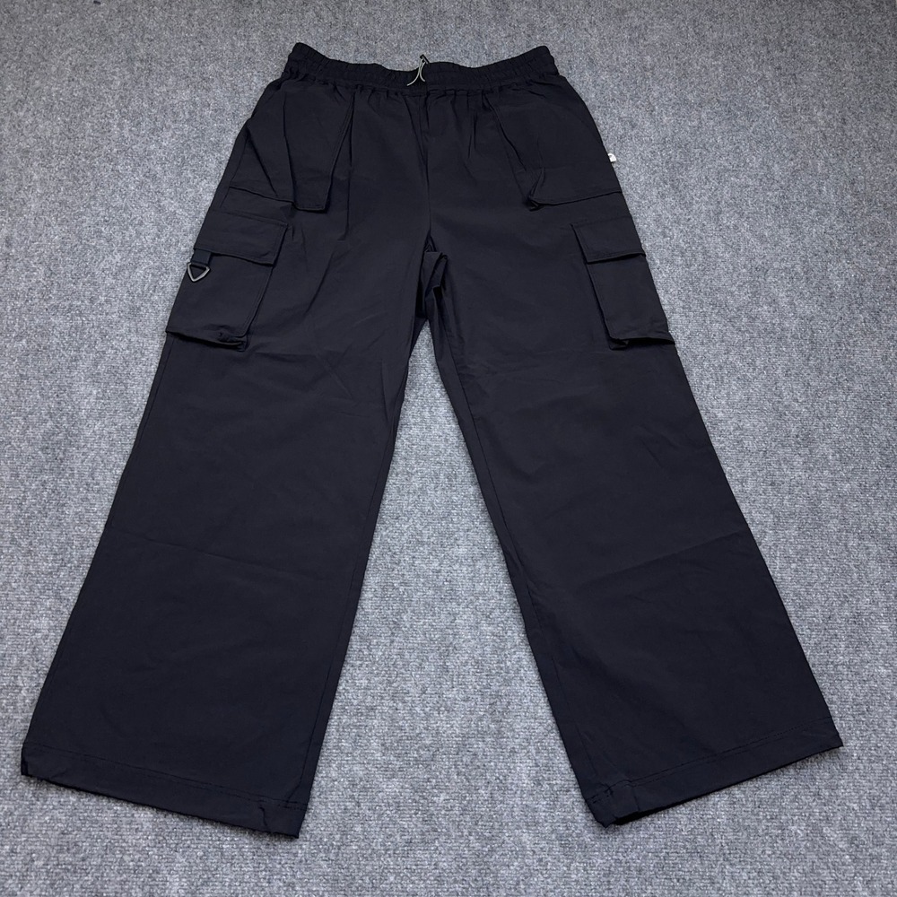 Fabletics Heights Cargo Pants Women's XL Black Relaxed Wide-Leg Pant Lightweight